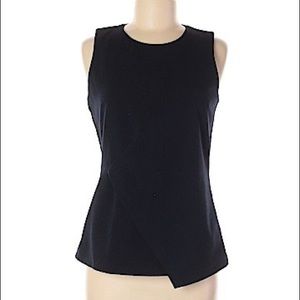 Ann Taylor Factory Sleeveless Wrap Blouse - Navy